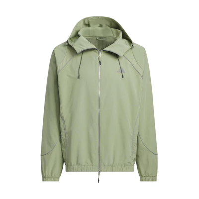 adidas FUSTL Woven Logo Striped Hoodie Jacket Tent Green - Sportswear JI8741