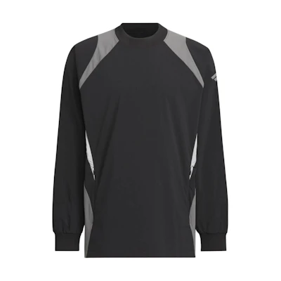 adidas Futsal Woven Retro Sweatshirt Loose Fit Black/Dark Gray Long Sleeve JI8744