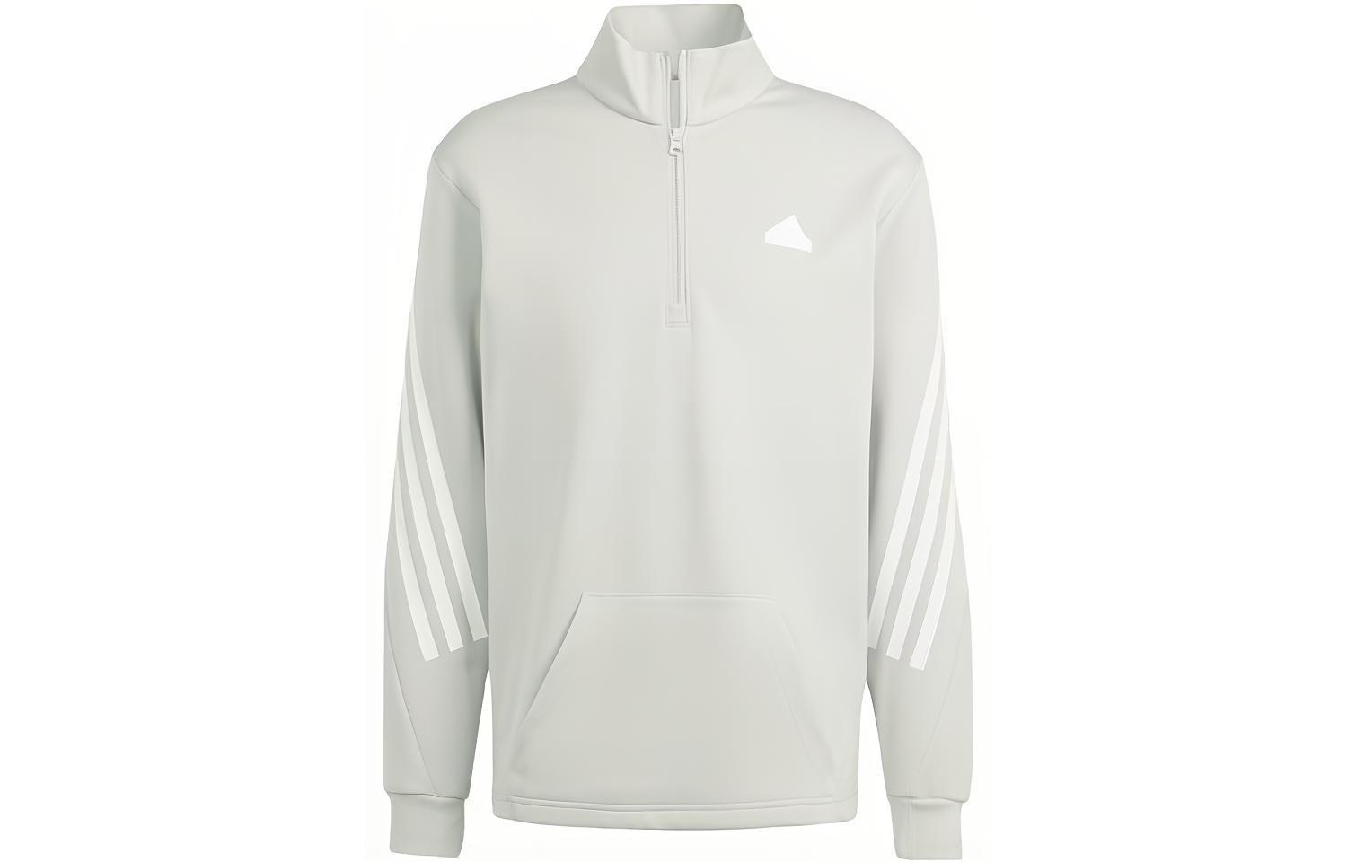 adidas Future Icons 3-Stripes Half-Zip Sweatshirt Grey Jacket IR9182