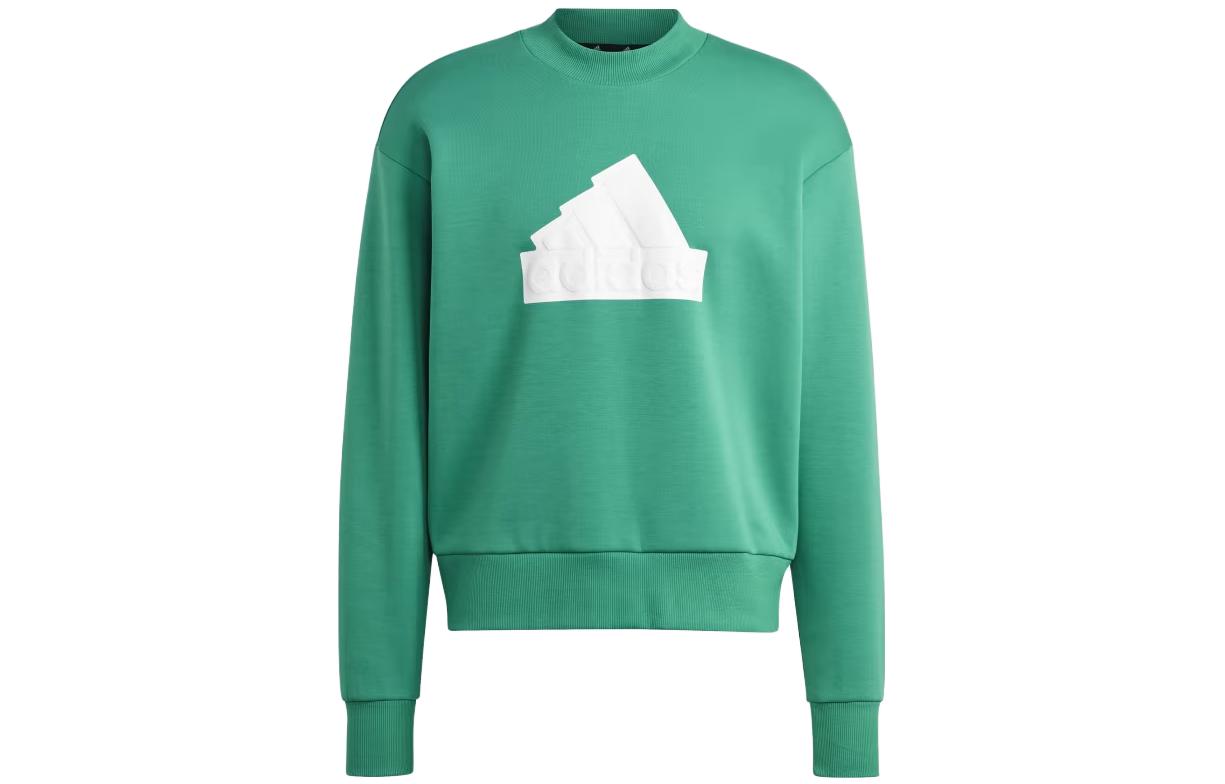 adidas Future Icons Badge of Sport Crew Sweatshirt Green - Relaxed Fit IC3744
