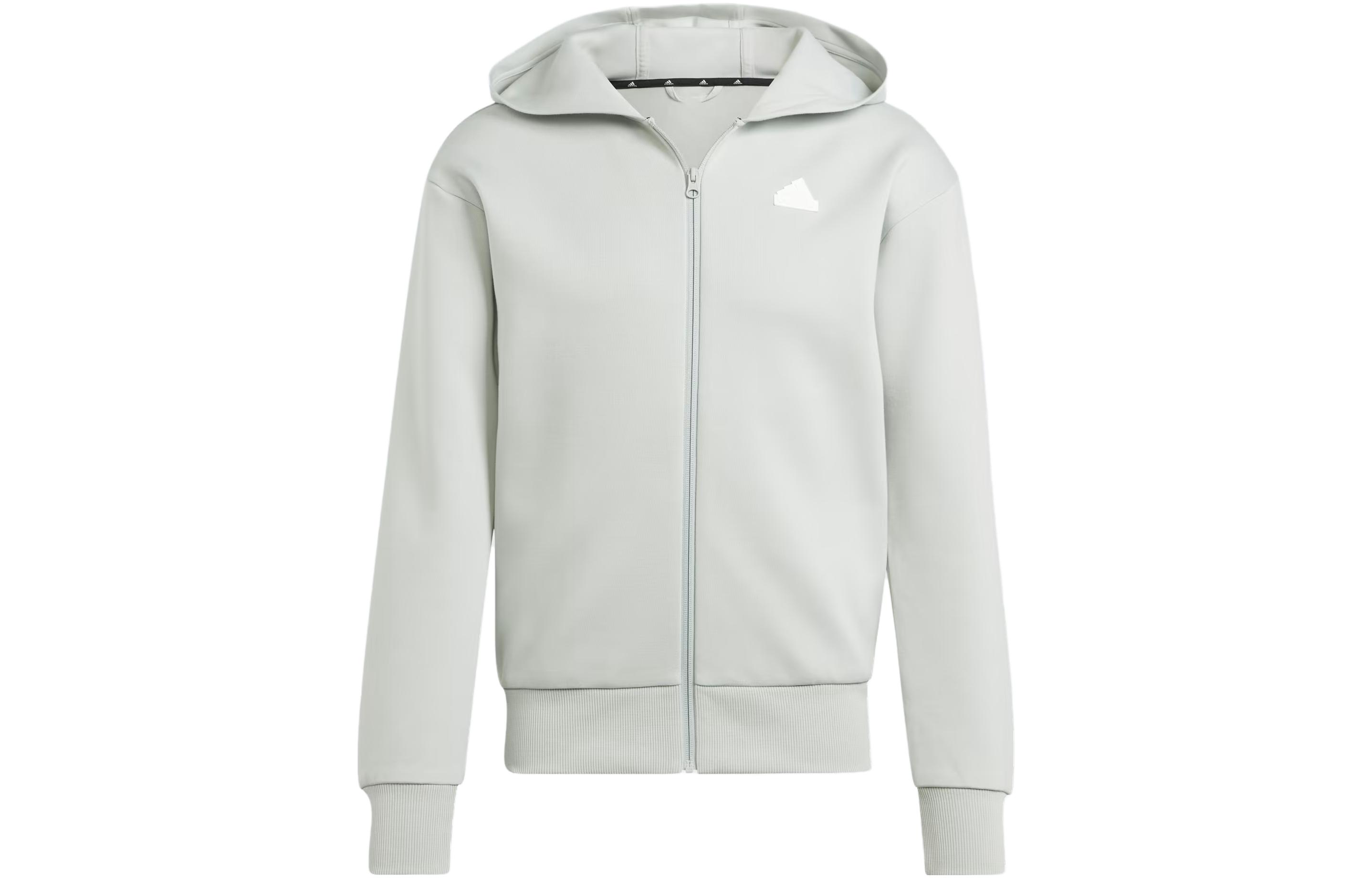 adidas Future Icons Badge of Sport Full-Zip Hoodie Light Green IJ8842
