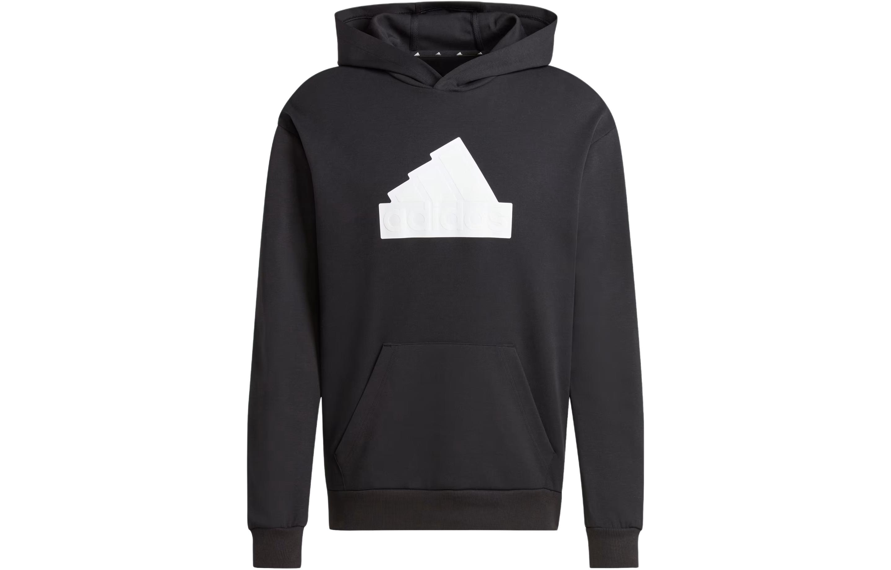 adidas Future Icons Badge of Sport Hoodie Black Long Sleeve Logo Design IR9181