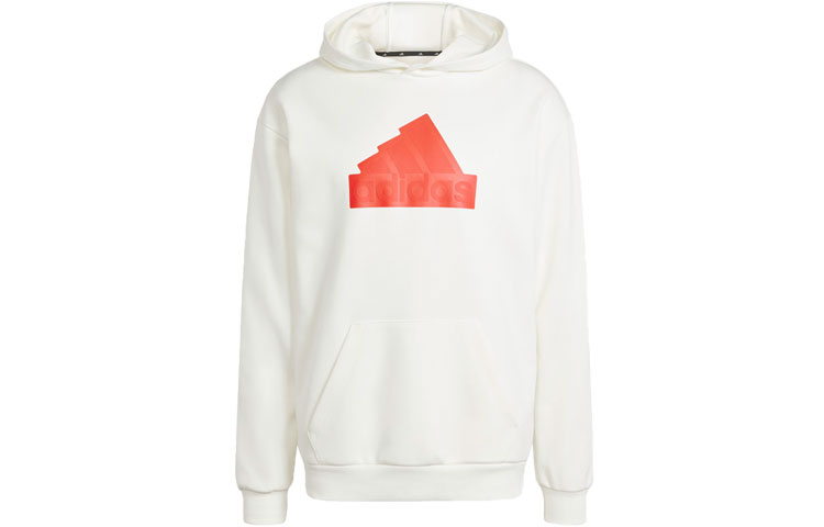 adidas Future Icons Badge of Sport White Logo Hoodie Long Sleeve IR9184