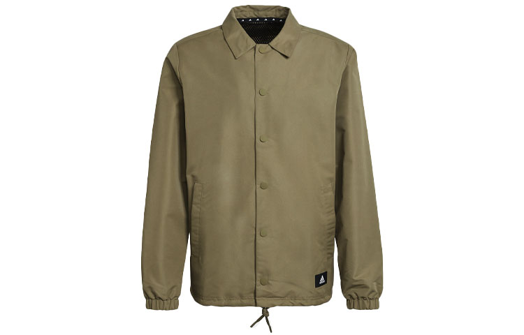 adidas Future Icons Logo Solid Polo Shirt Single-Breasted Jacket Brown Men GR4083