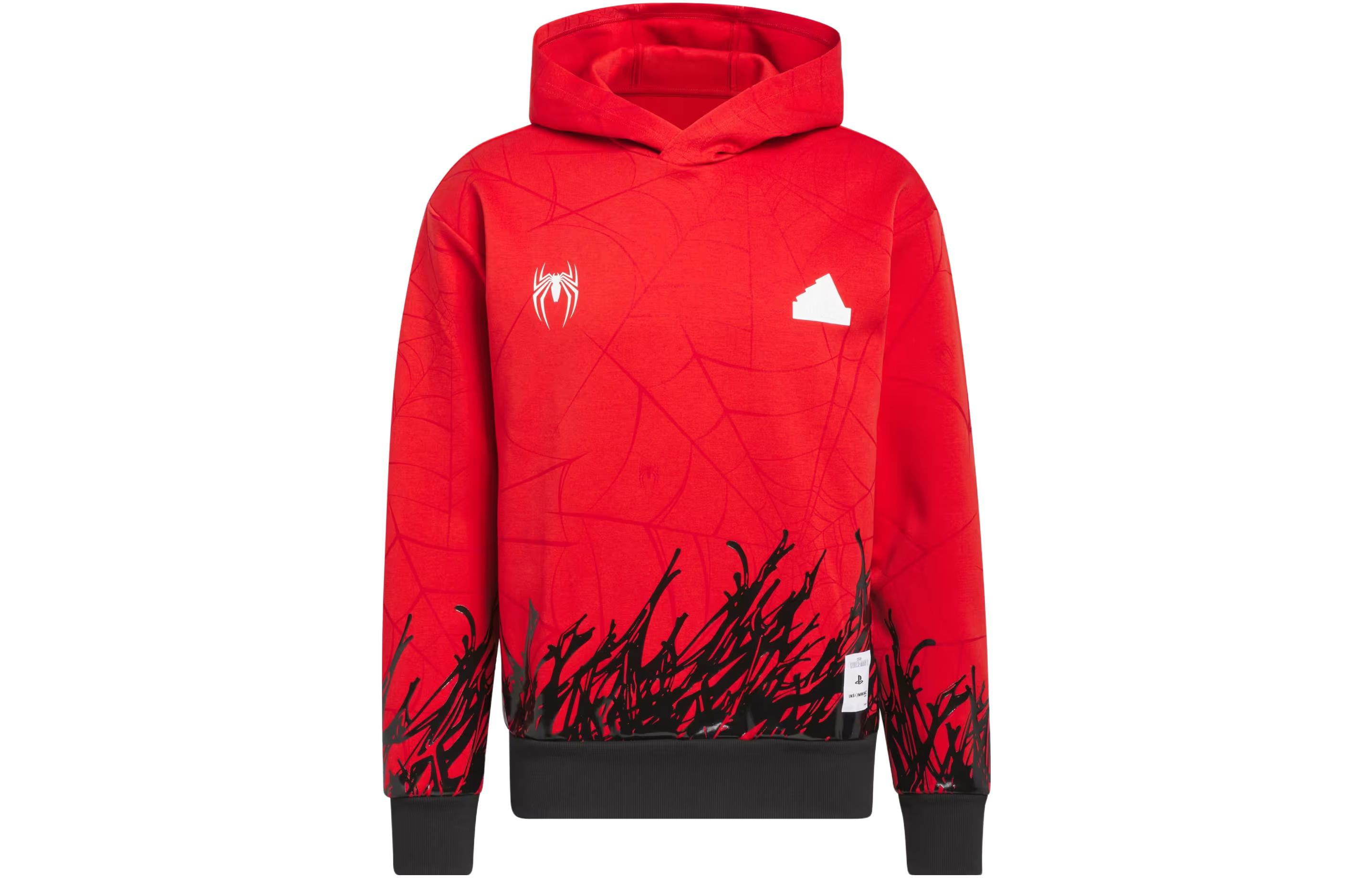 adidas Future Icons Spider-Man Hoodie Red Long Sleeve Pullover IM8516
