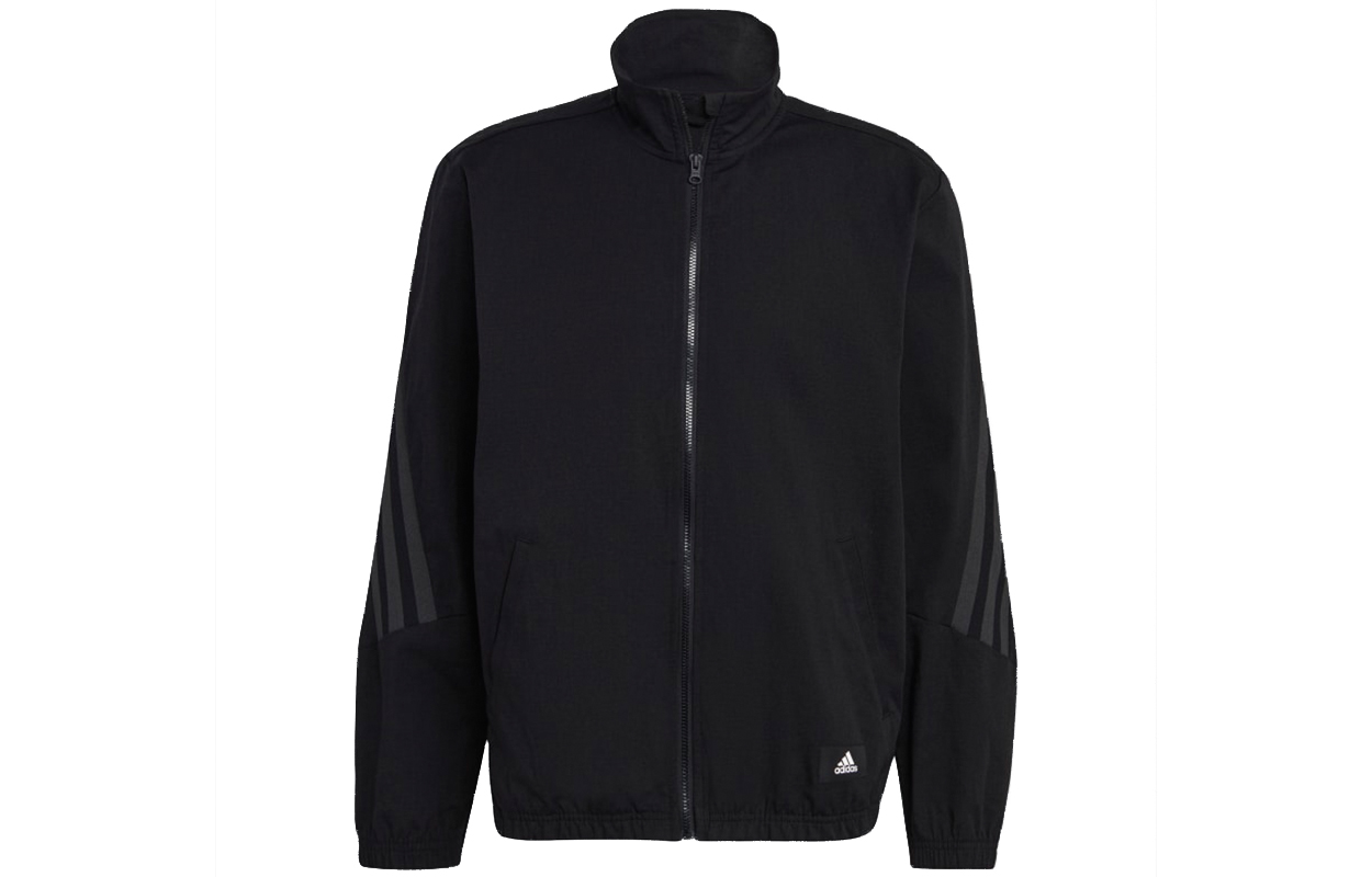 adidas Future Icons Track Jacket Black - Retro Stripe Logo Design H21534