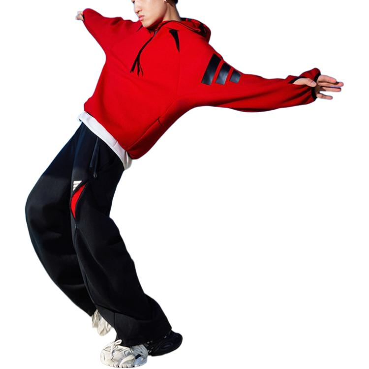 adidas Future Style Half-Zip Hoodie Sweatshirt Light Crimson Pullover JW4641 圖 3