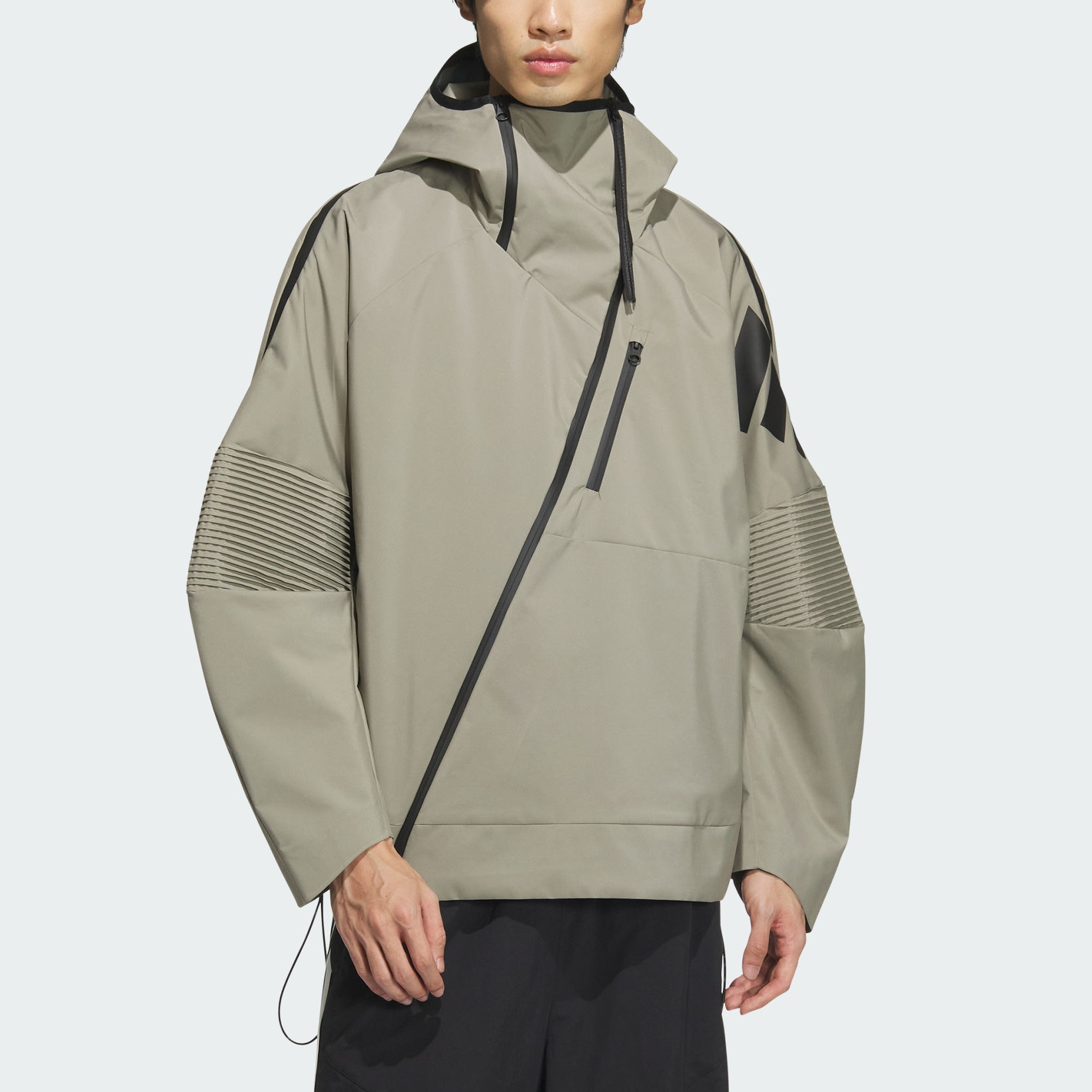 Lookbook adidas Future Style Hoodie Zip Tan Pria Fit Santai. JN3425