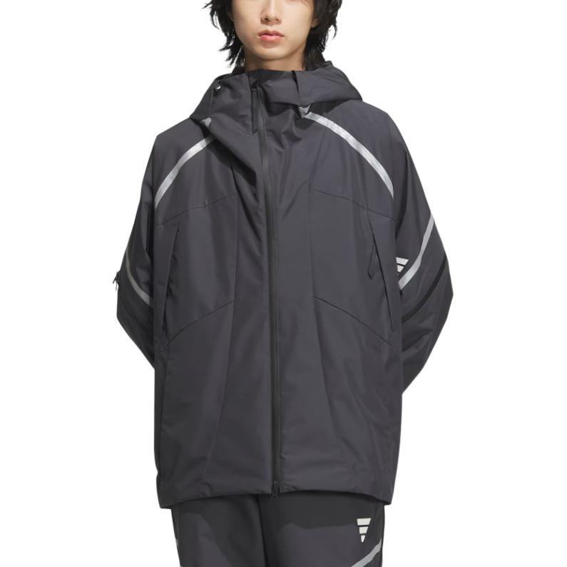 Lookbook adidas Future Style 防潑水運動外套 碳黑色 休閒穿搭 JM6170
