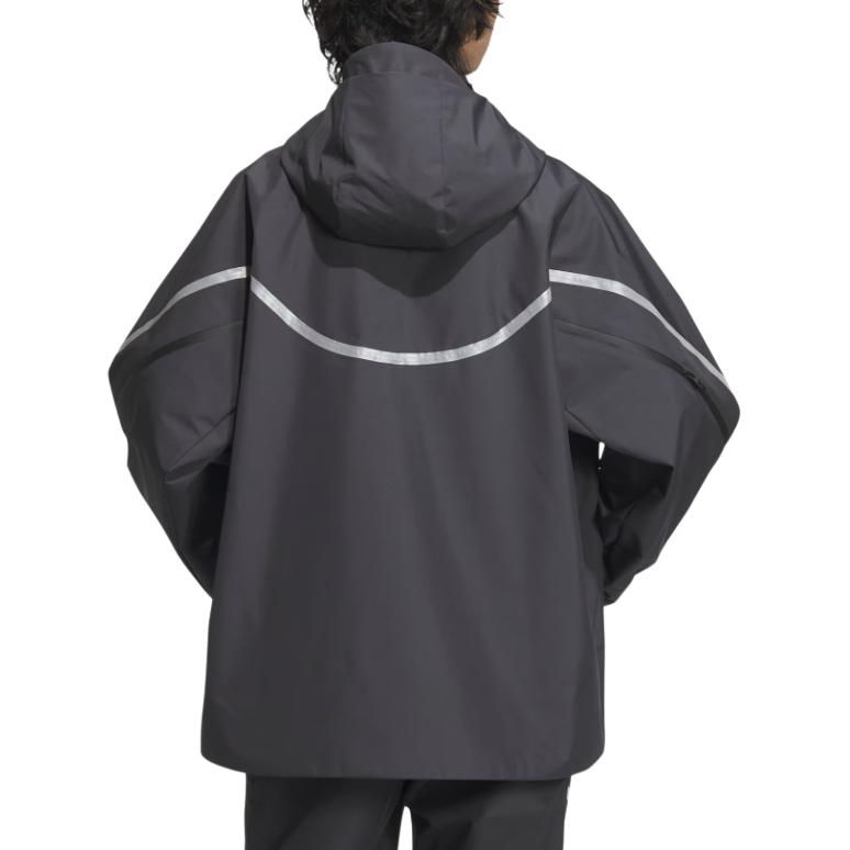 Shop adidas Future Style 防潑水運動外套 碳黑色 休閒穿搭 JM6170