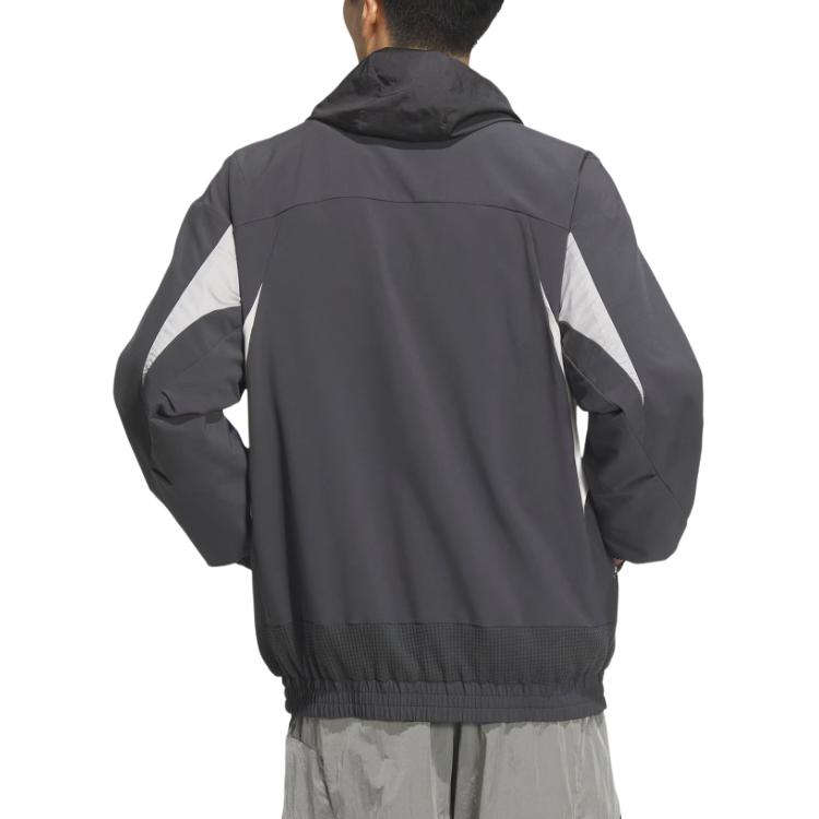 adidas Future Style Woven Loose Fit Hoodie Jacket Carbon Black/Alumina Brown JL9935 圖 4