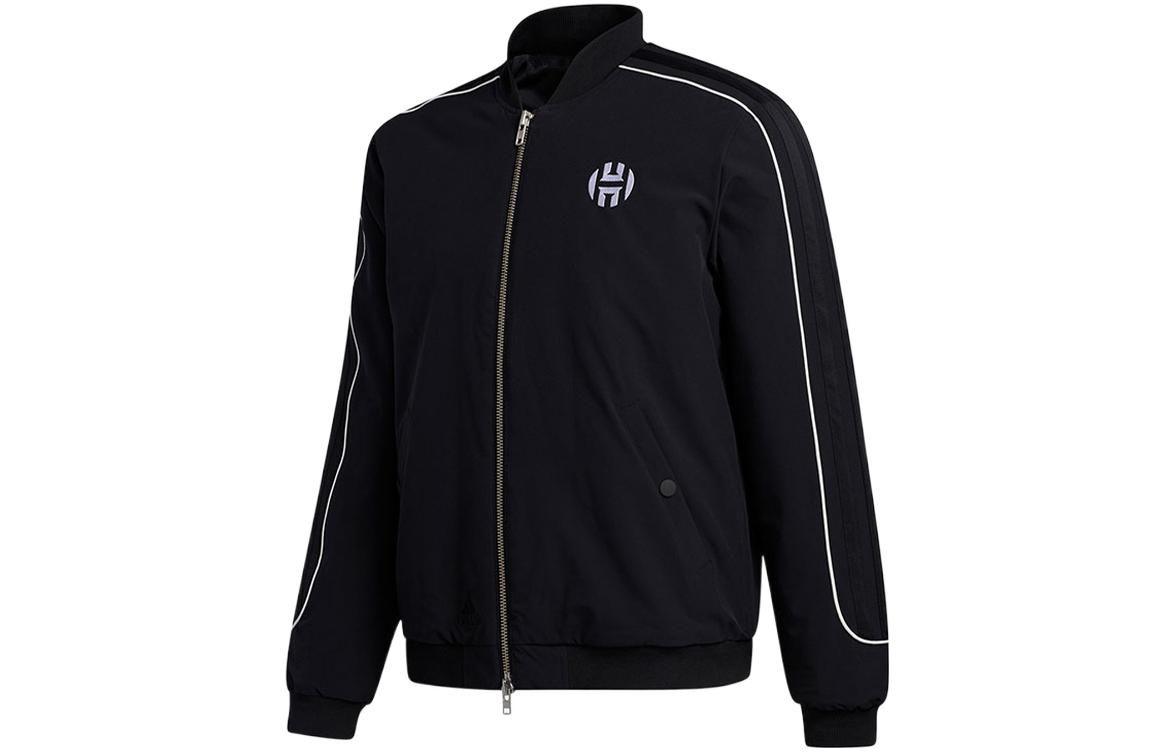 adidas FW20 Printed Logo Windproof Warm Jacket Men’s Black GI6676