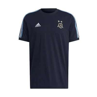 adidas FW22 Argentina Badge Embroidered Three-Stripe Soccer Jersey Men Black HF3949