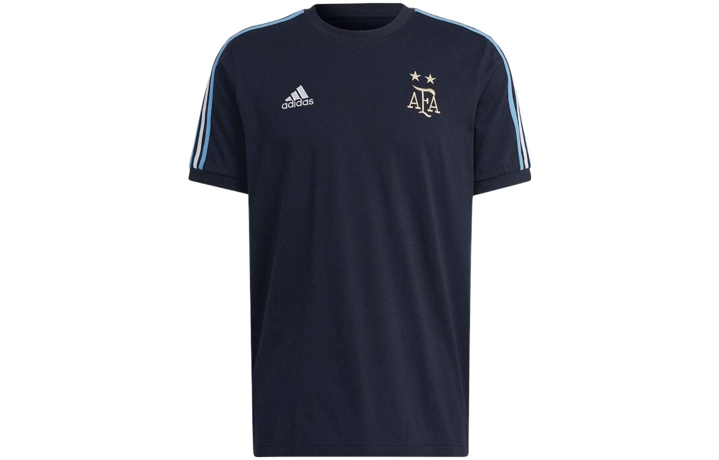 Order adidas FW22 Jersey Argentina Patch Bordir Three-Stripe Pria Hitam HF3949