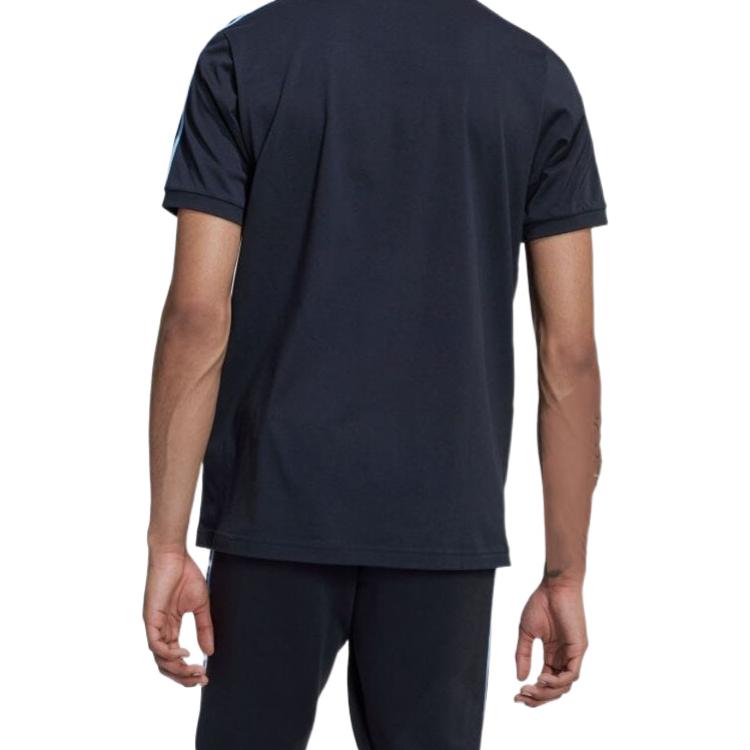 Shop adidas FW22 Jersey Argentina Patch Bordir Three-Stripe Pria Hitam HF3949