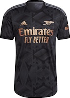 adidas FW22 Arsenal Away Player Version Letter Print Jersey Black Soccer Shirt H35901 adidas FW22 Arsenal Away Player Version Letter Print Jersey Black Soccer Shirt H35901