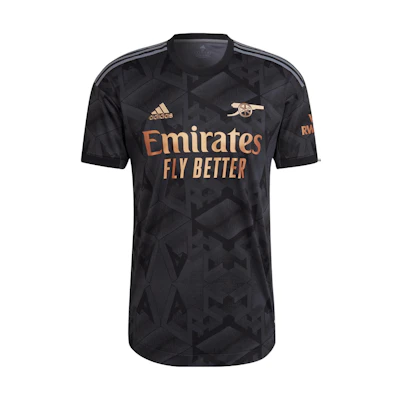 adidas FW22 Arsenal Away Player Version Letter Print Jersey Black Soccer Shirt H35901