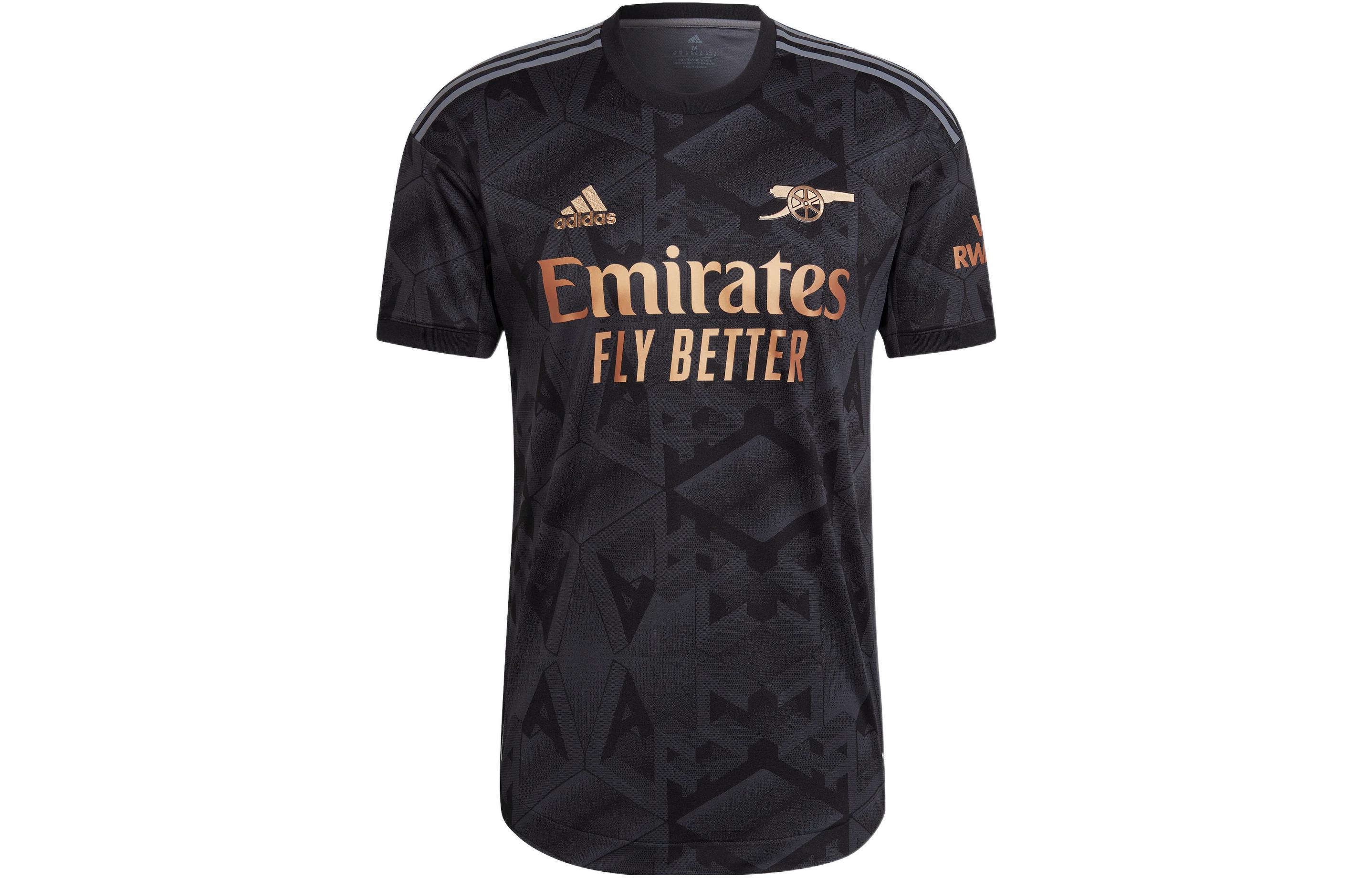 Order adidas FW22 Arsenal Away Camiseta Jugador Negro Letra Impresa Fútbol. H35901