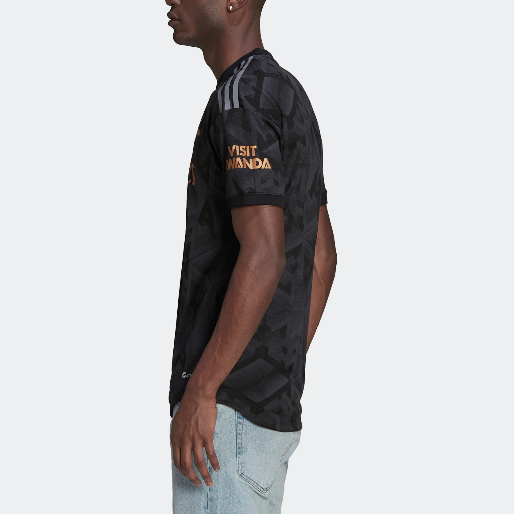 Details for adidas FW22 Arsenal Away Camiseta Jugador Negro Letra Impresa Fútbol. H35901