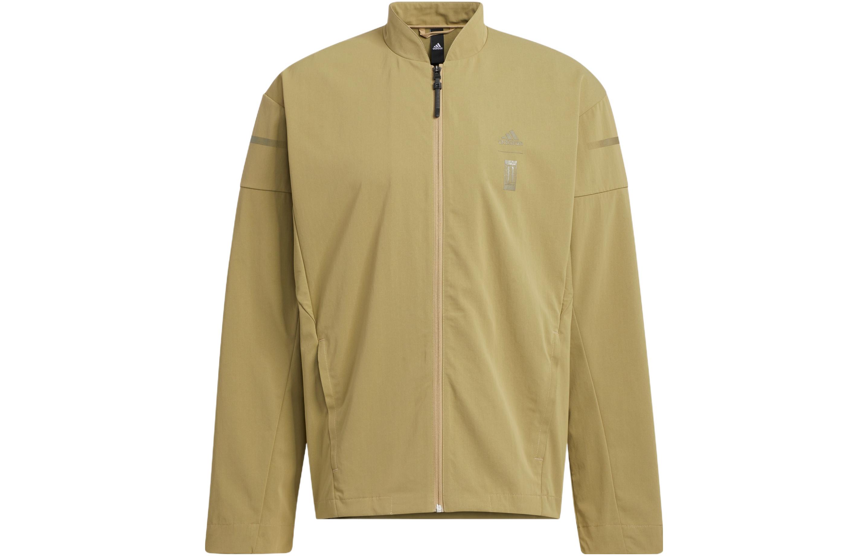 adidas FW22 Chest Logo Zip-Up Track Jacket Brown () HM5171