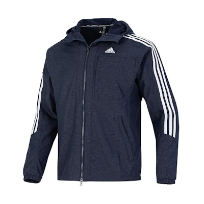 adidas FW22 Classic 3-Stripes Logo Zip Hoodie Jacket - Dark Blue HM2721