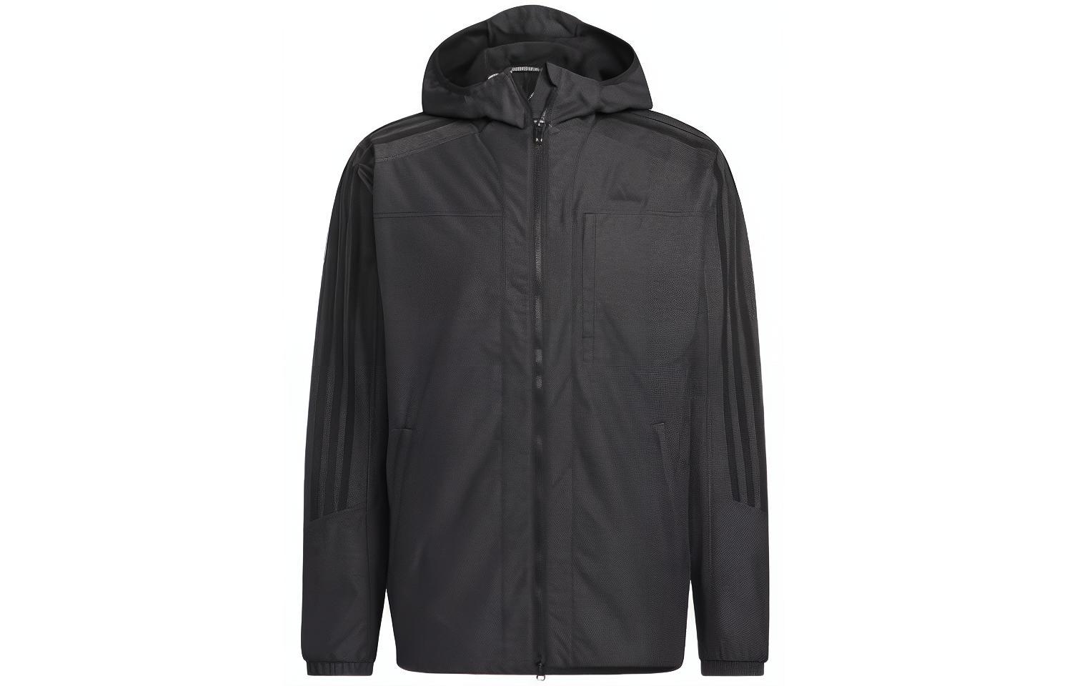 adidas FW22 Classic 3-Stripes Zip Hoodie Jacket Black () HM2722