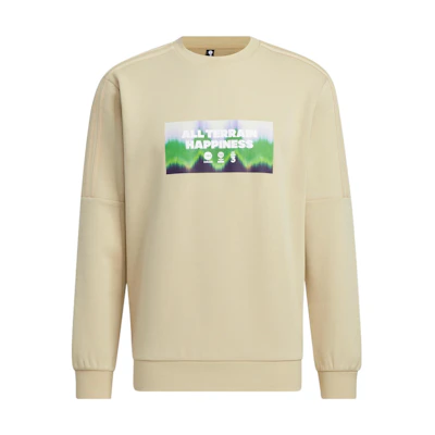 adidas FW22 Collegiate Letter Print Pullover Sweatshirt Prairie Brown HZ2408