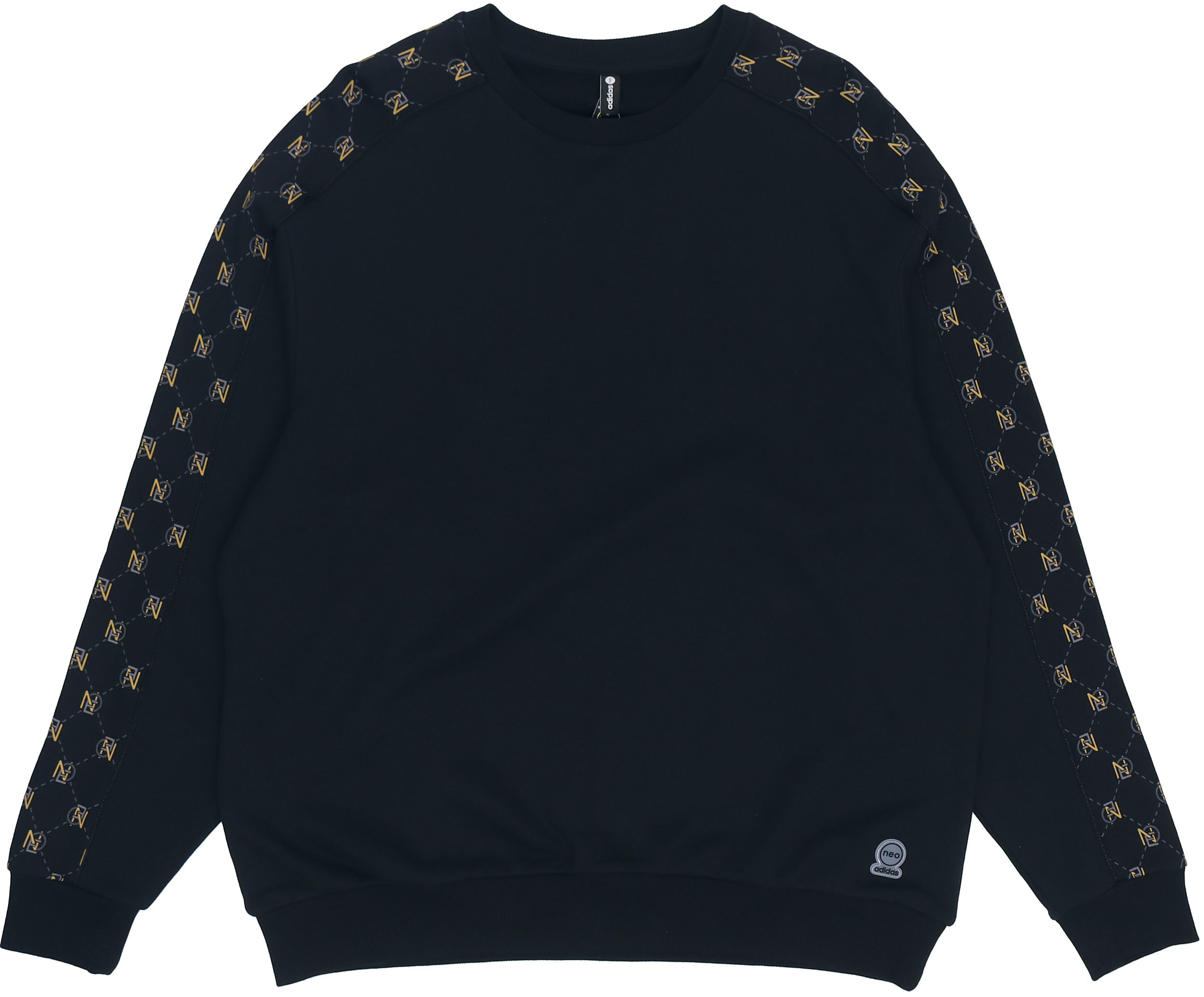 adidas FW22 Graphic Print Crewneck Retro Sweatshirt Black () HM1998