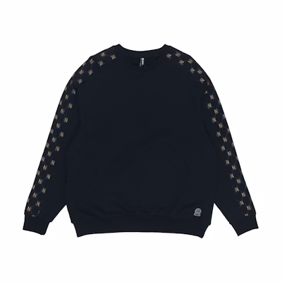 adidas FW22 Graphic Print Crewneck Retro Sweatshirt Black () HM1998