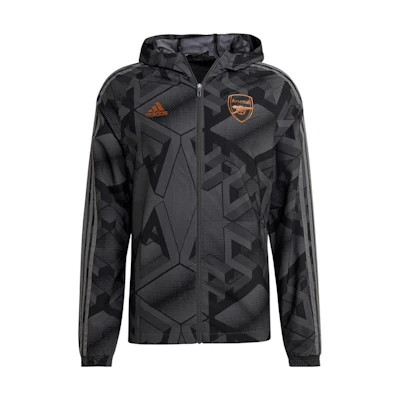 adidas FW22 Graphic Print Striped Long-Sleeve Jacket Men’s Black HF4027