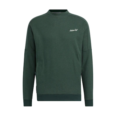 adidas FW22 GT Crew Sweatshirt Green - Solid Color Embroidered Pullover HG3262