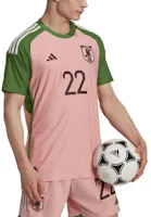 Details for adidas FW22 日本客場 NIGO 球員粉色T恤 - 世界盃2022 男女復古球衣 HS5759