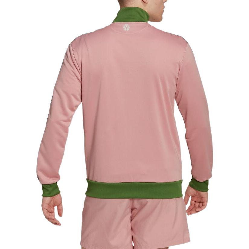 adidas FW22 Pink Embroidered Logo Striped Zip-Up High Neck Jacket Unisex HT6890 圖 5