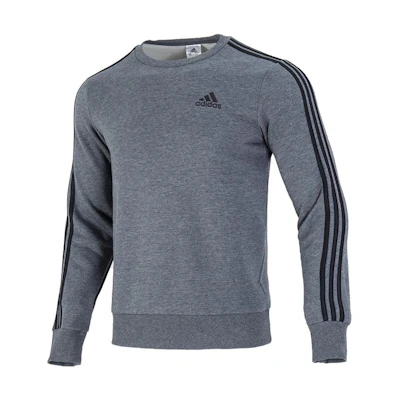 adidas FW22 Printed Fleece Pullover Sweatshirt Grey H12166