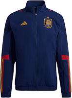 Order adidas FW22 復古條紋Logo海軍藍足球運動外套 運動服裝 HE8813