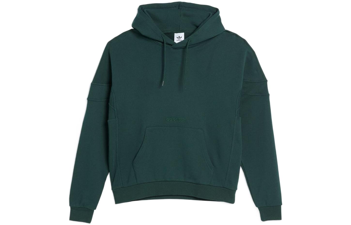 adidas FW22 Solid Green Logo Print Unisex Long Sleeve Sweatshirt HK9898