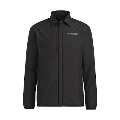 adidas FW23 Black Polo Collar Jacket with Solid Letter Print Design IL9014