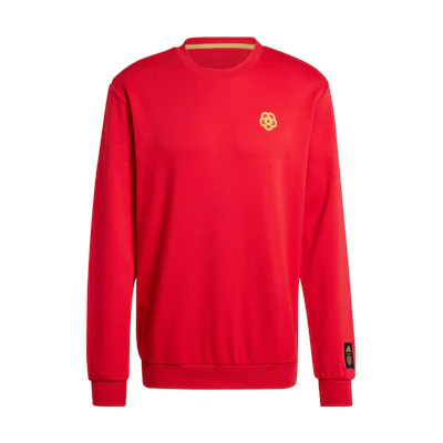adidas FW23 CNY Year of the Dragon Man United Traditional Crewneck Sweatshirt Red IW9306