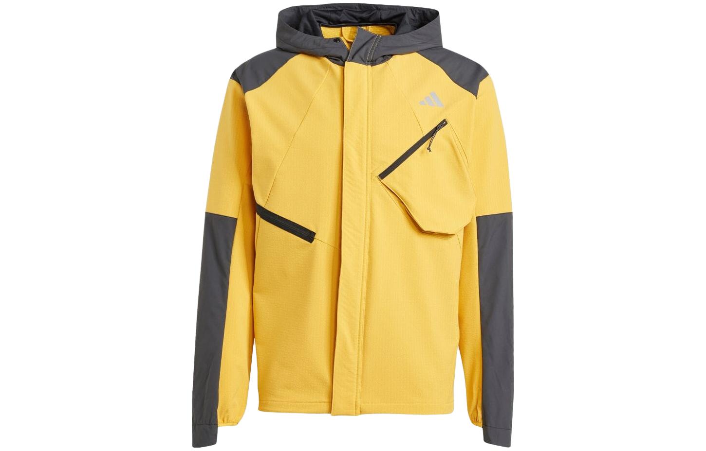 adidas FW23 Colorblock Zip Hoodie Jacket Japanese Edition Men’s Yellow IL1968-JAPAN