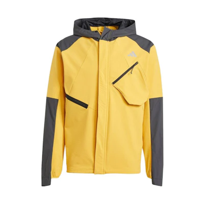 adidas FW23 Colorblock Zip Hoodie Jacket Japanese Edition Men’s Yellow IL1968-JAPAN