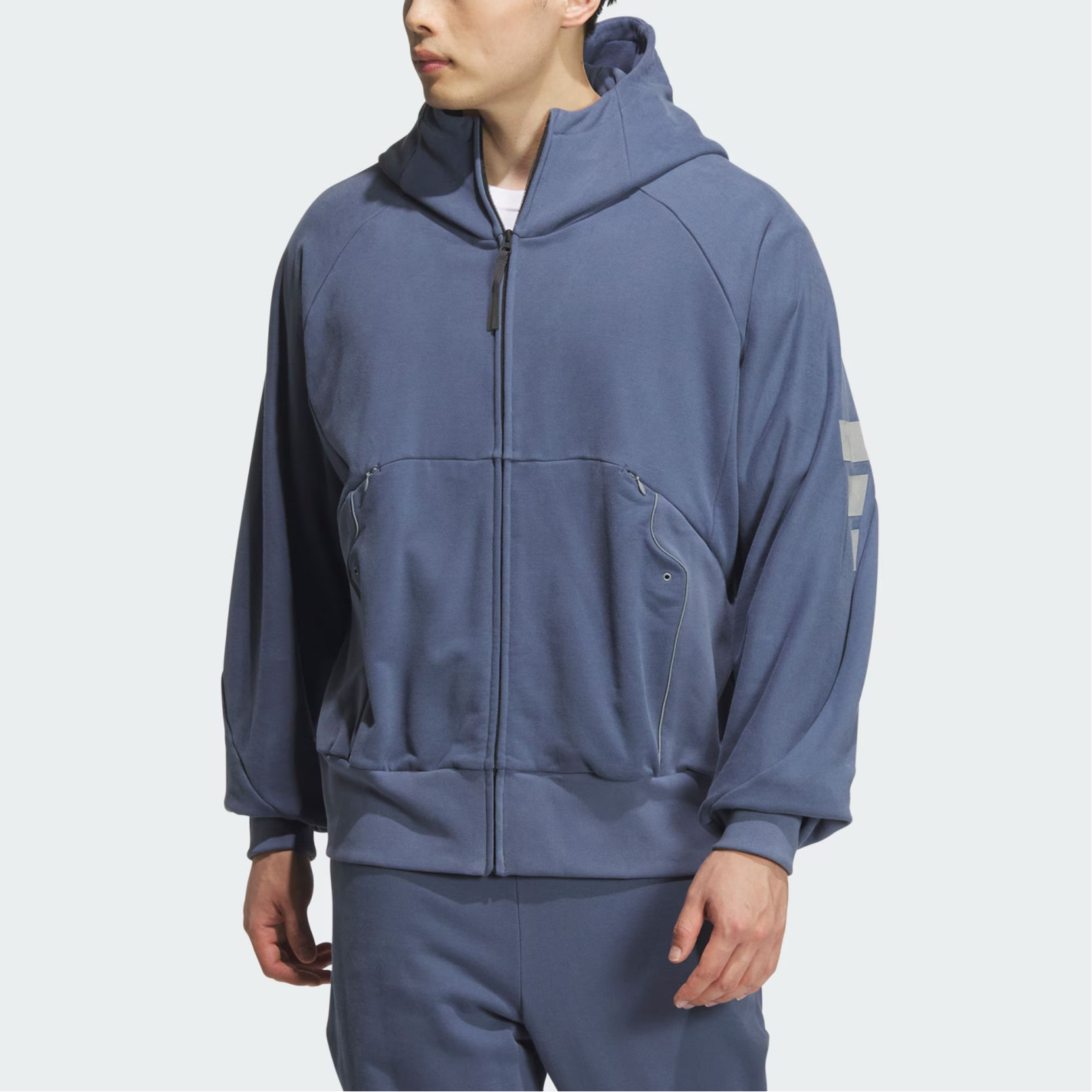 adidas FW24 FUSTL P Hoodie Ink Blue Casual Comfortable Jacket JM6153 圖 3