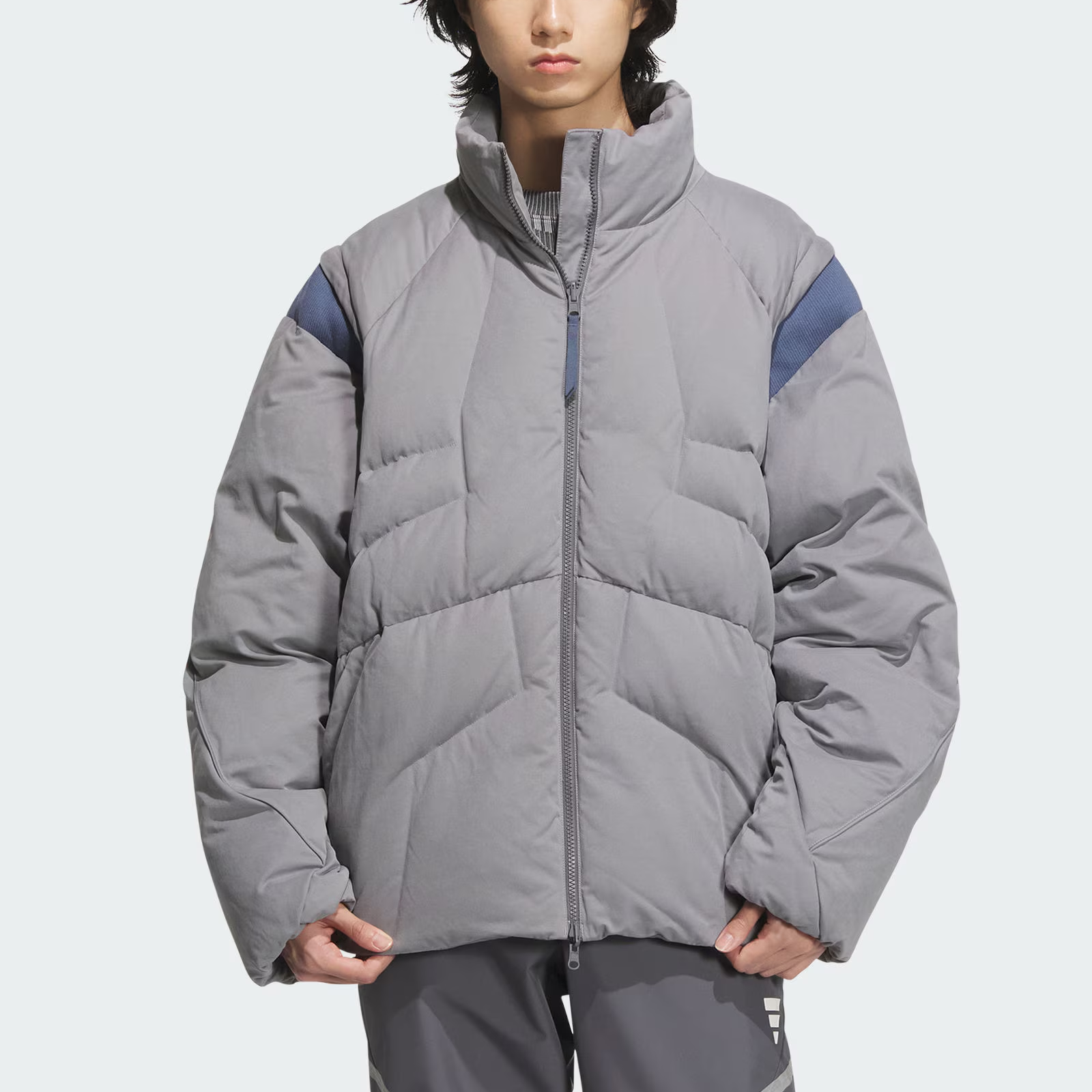 adidas FW24 FUSTL Series DJK MID Detachable Logo Puffer Jacket Men Grey JM6174 圖 4