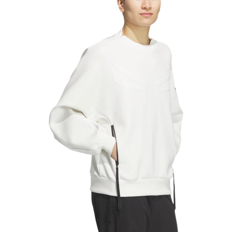 Purchase アディダス FW24 フューチャースタイル プレロゴ ホワイト 長袖 スウェット メンズカジュアルウェア JN3466