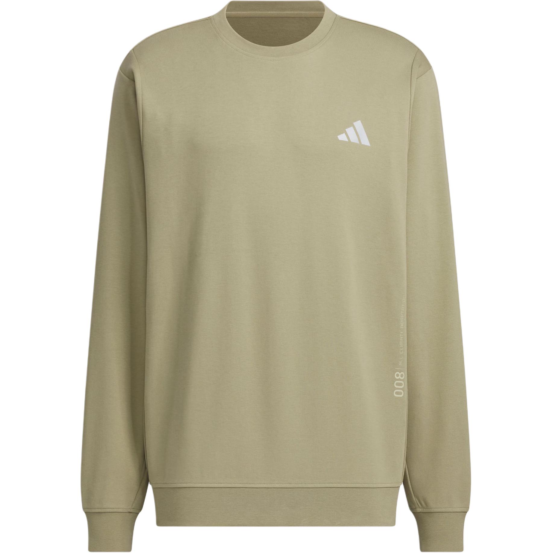 adidas FW24 M TRANS Crewneck Green Minimalist Casual Sweatshirt JX1791