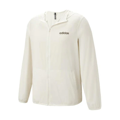 adidas FW24 Unisex White Hoodie - Quick-Dry, Breathable, Casual Zip Jacket JL8232