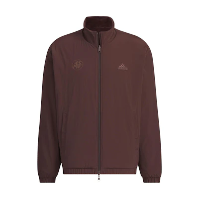 adidas FW24 Warm Woven Reversible Logo Jacket - Unisex Dark Gray Brown Casual Wear JI6655