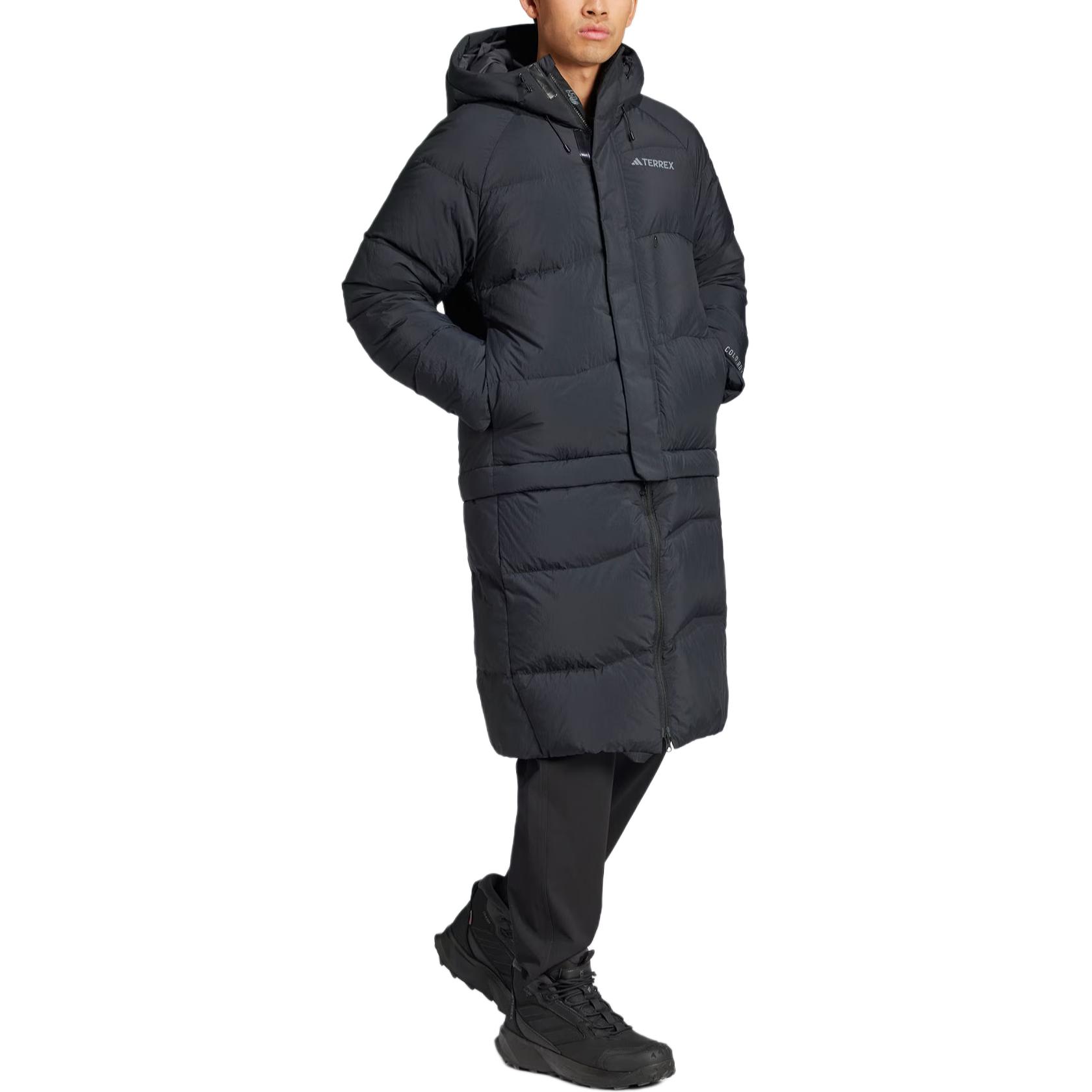 Details for 아디다스 FW24 XPLORIC WIND.RDY 다운 재킷 블랙 - 따뜻한 경량 후드 JI8302