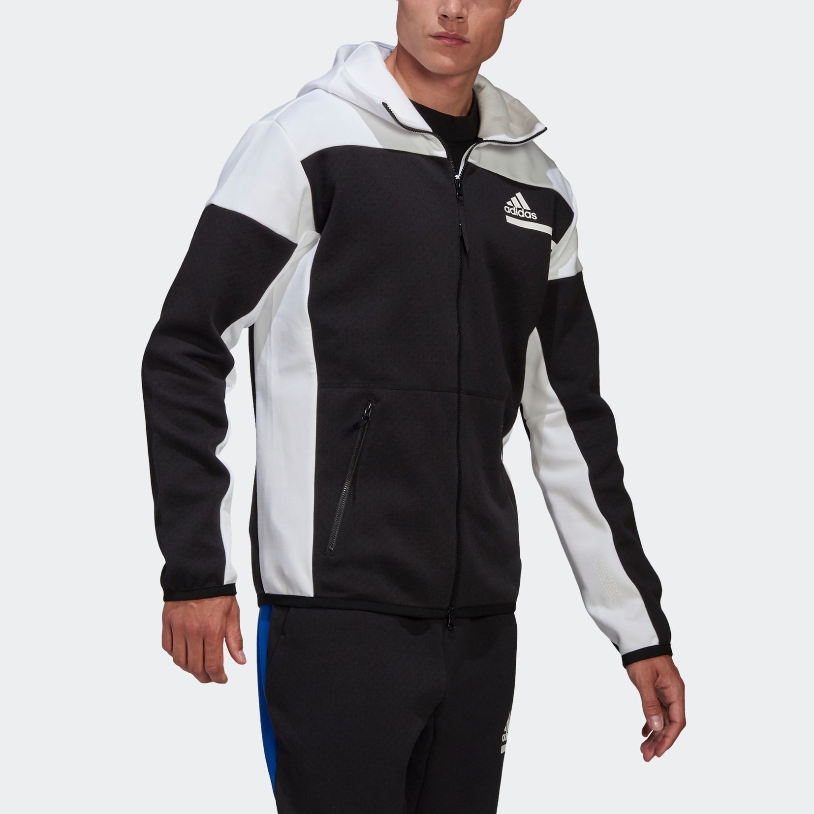 adidas FZ Black Hooded Casual Sports Jacket GM6533 圖 6