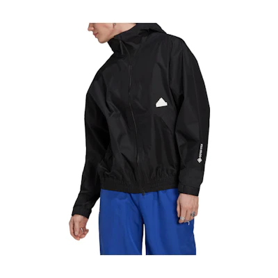 adidas G-Tex Sportswear Jacket Black Logo Zip Up Hoodie HG4379