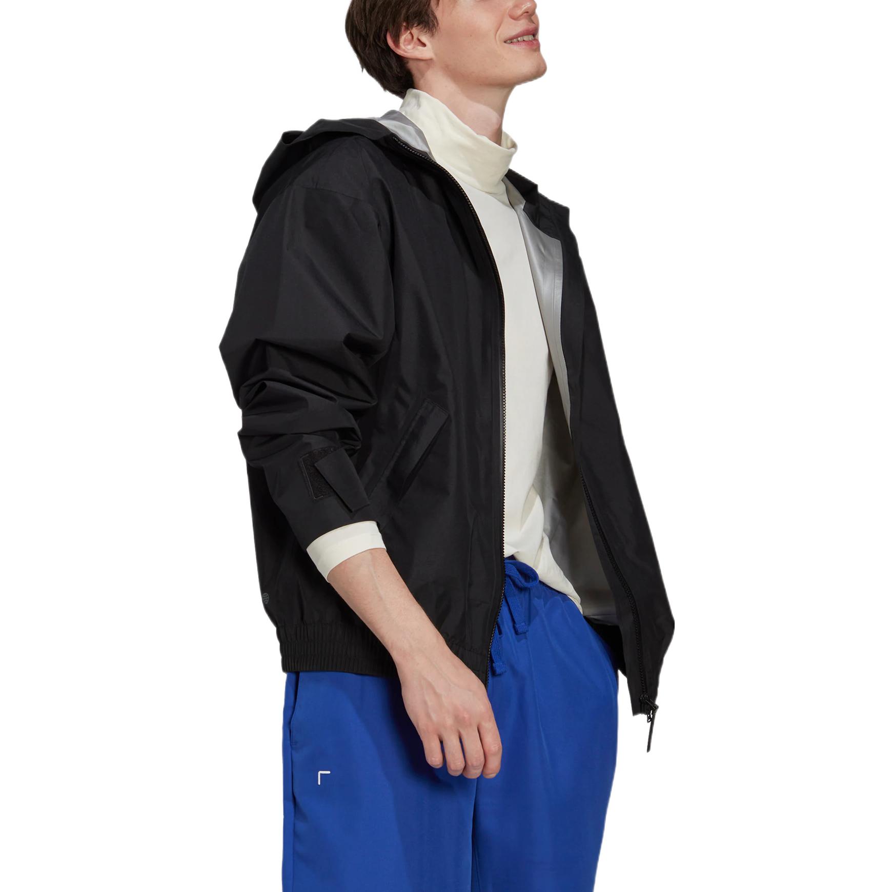 adidas G-Tex Sportswear Jacket Black Logo Zip Up Hoodie HG4379 圖 3